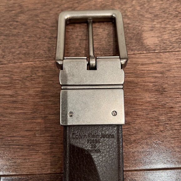 Calvin Klein Jeans Reversible Leather Belt – Black/Brown – Size 34 - Picture 4 of 12